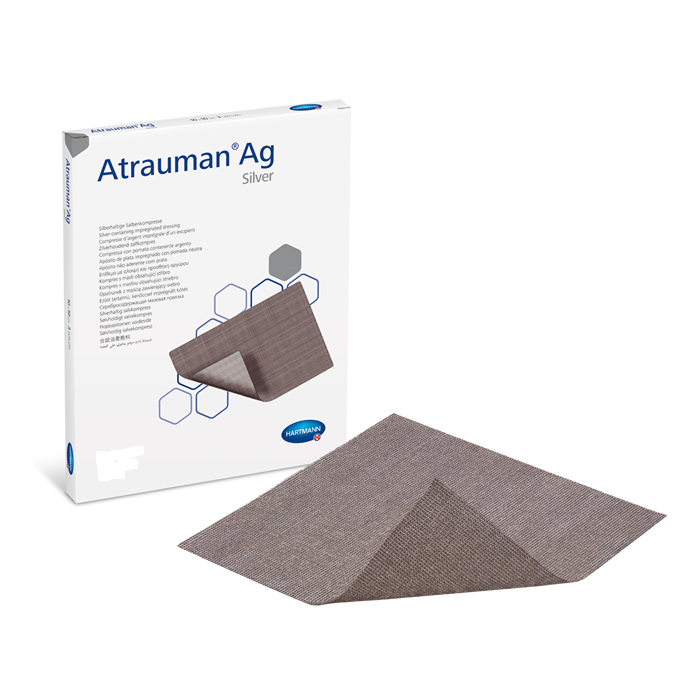 Atrauman AG Silver Impregnated Tulle Dressings 10cm x 10cm (x10) Atrauman AG Silver Impregnated Tulle Dressings 10cm x 10cm (x10)